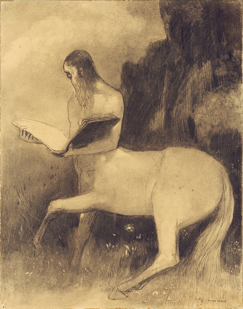 Czytanie centaur autorstwa Odilon Redon
