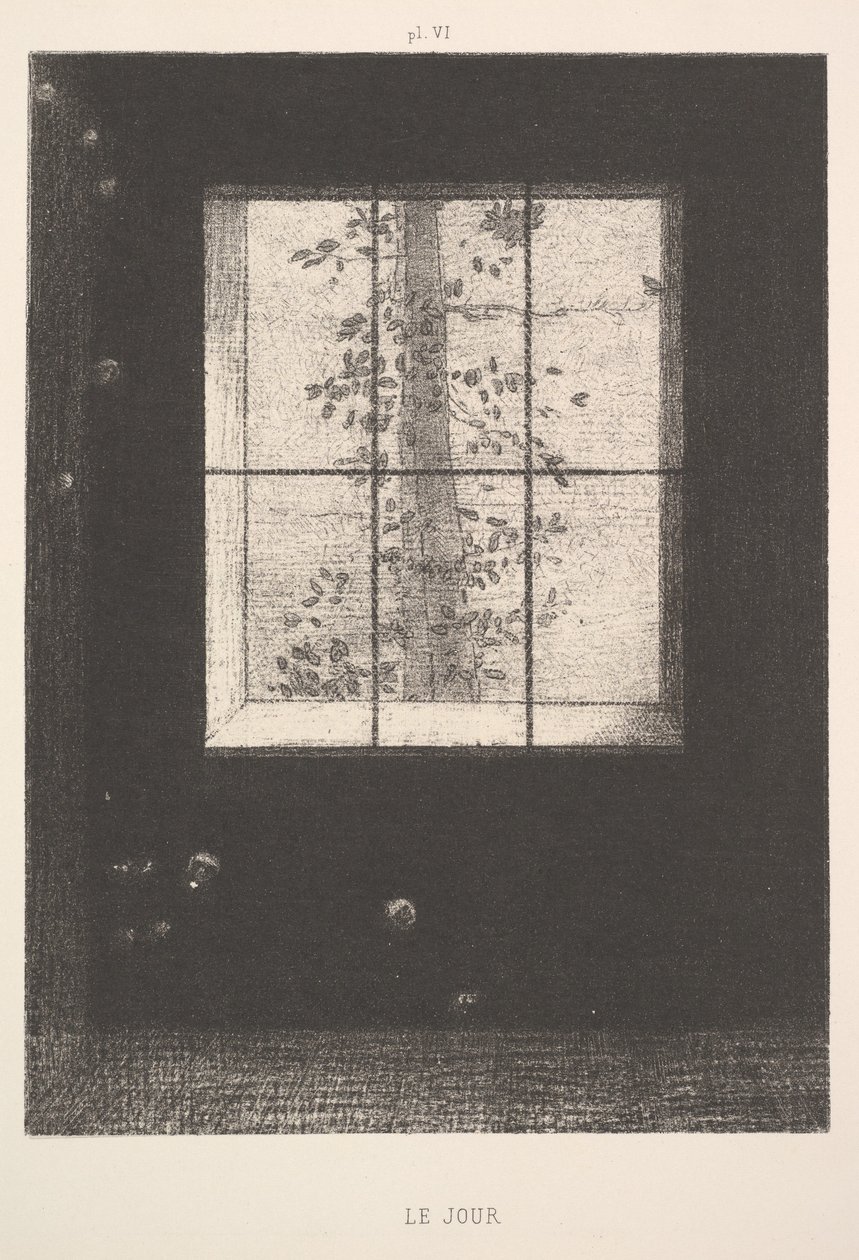Day Le Jour, z serii Dreams Songes, płyta VI, 1891. autorstwa Odilon Redon