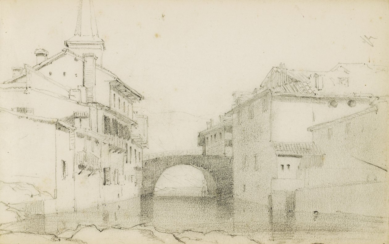 Rysunek z albumu „Kraj Basków”, 1862-63 autorstwa Odilon Redon