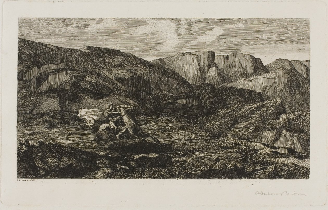 Strach autorstwa Odilon Redon