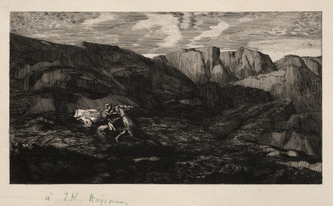Strach, 1866. autorstwa Odilon Redon