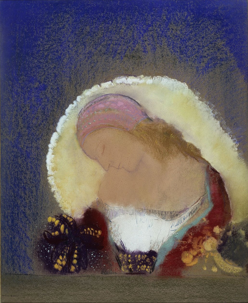 Oświetlony kwiat autorstwa Odilon Redon