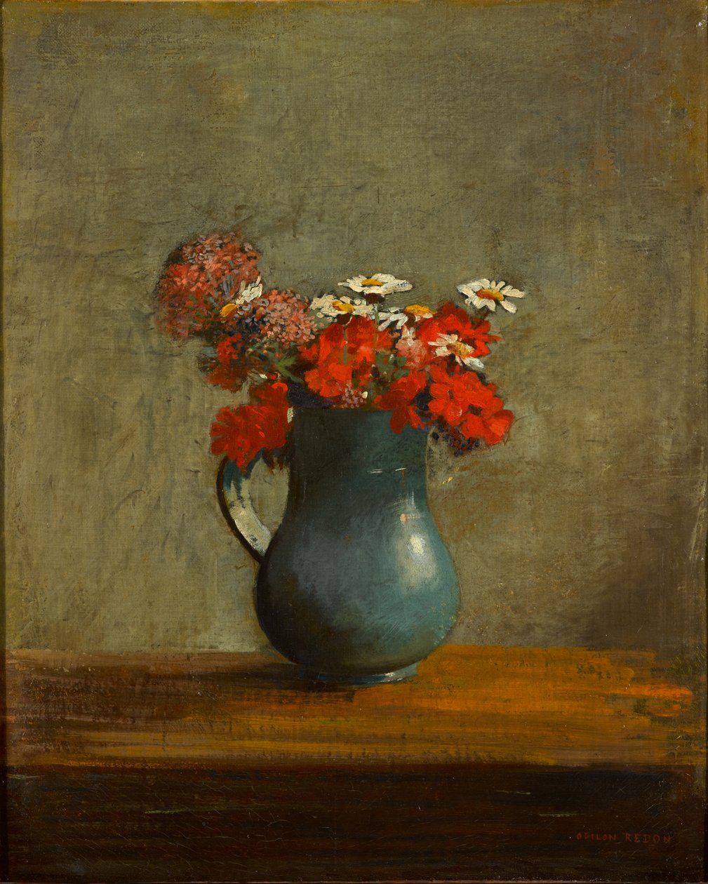 Kwiaty w wazonie autorstwa Odilon Redon