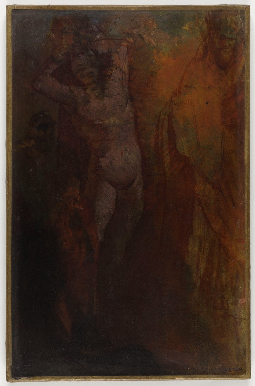 Francuski: Composition à trois personnages (Biczowanie) autorstwa Odilon Redon