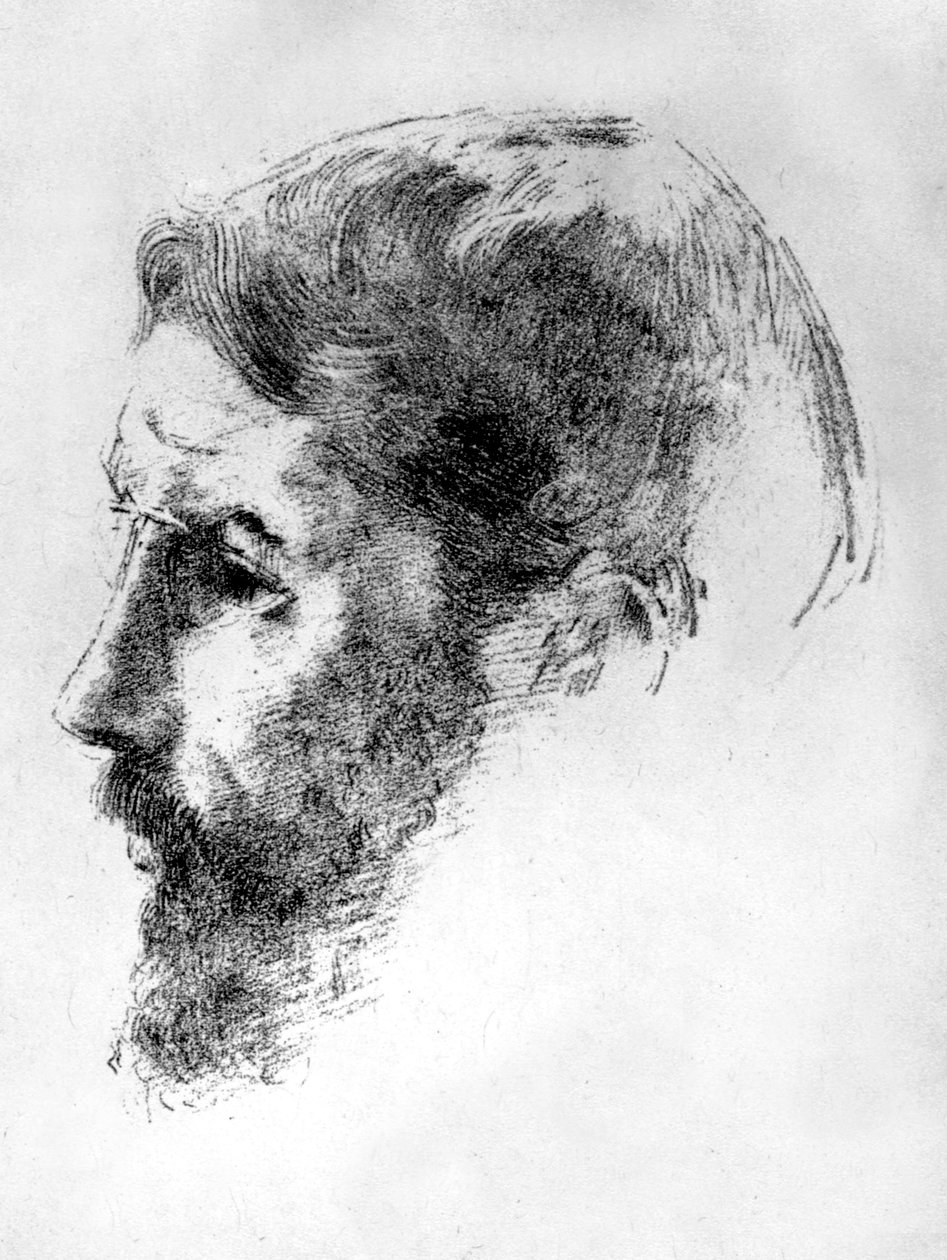 Francuski malarz Pierre Bonnard (1867-1947) w 1902 roku, litografia Odilona Redona autorstwa Odilon Redon