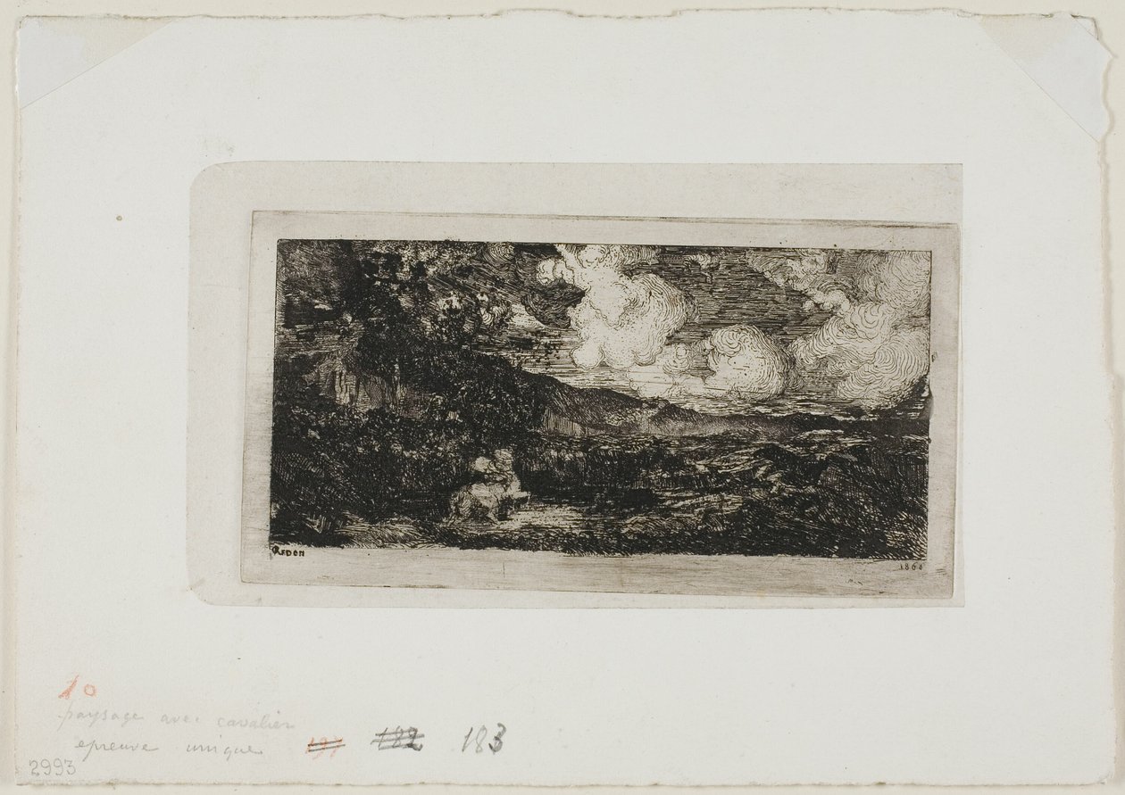 Galopujący jeździec autorstwa Odilon Redon