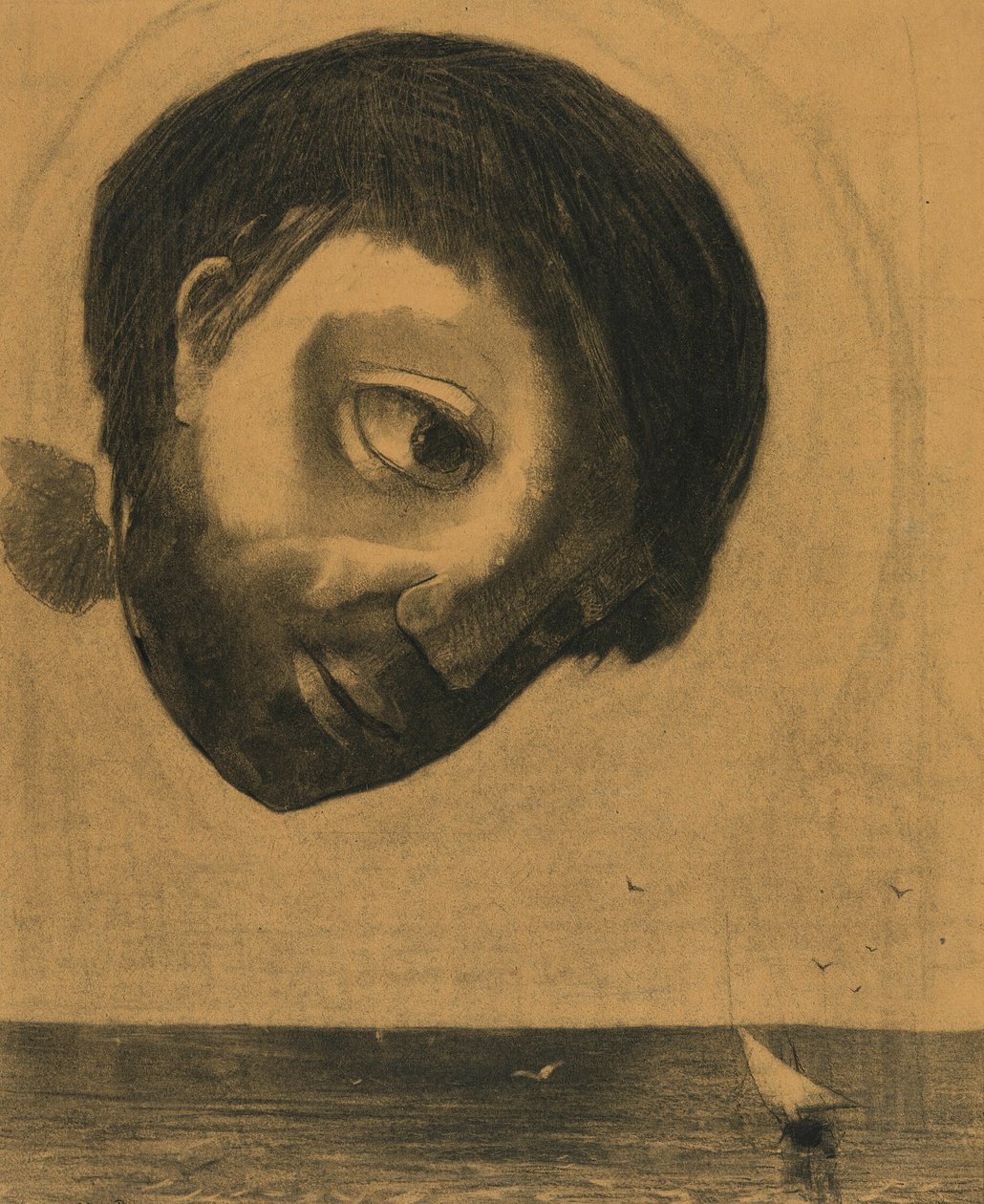 Duch opiekuńczy wód autorstwa Odilon Redon
