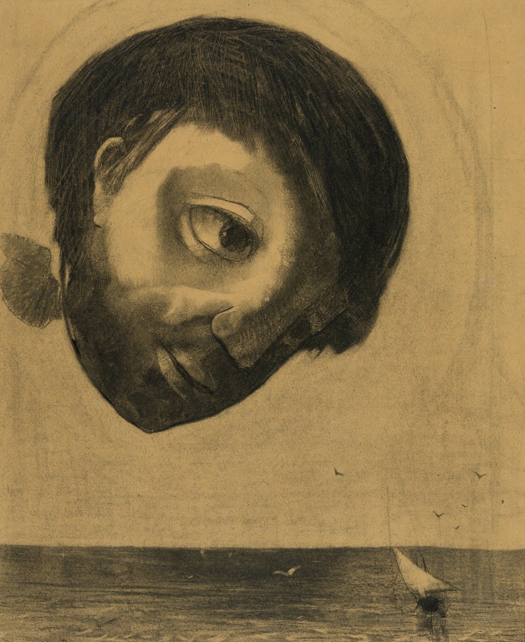 Duch Strażnika Wód, 1878 autorstwa Odilon Redon