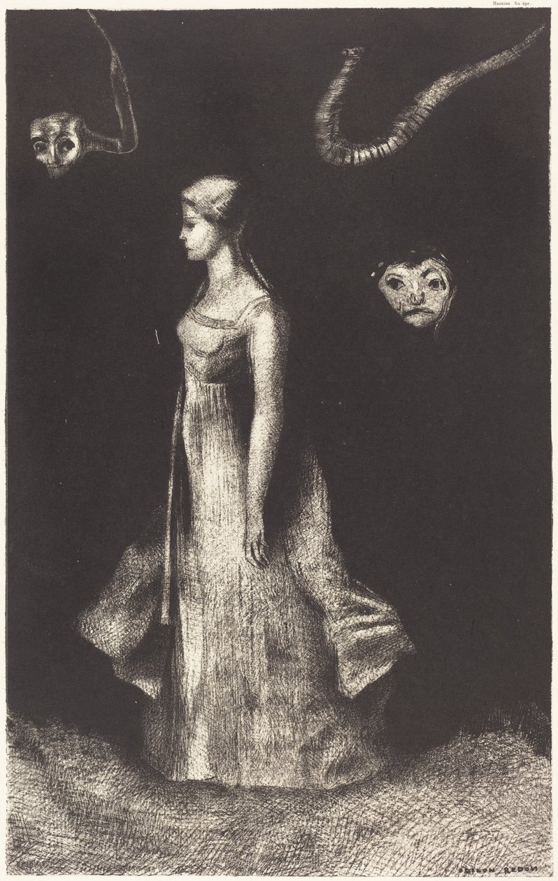 Natręctwo (Obsesja) autorstwa Odilon Redon