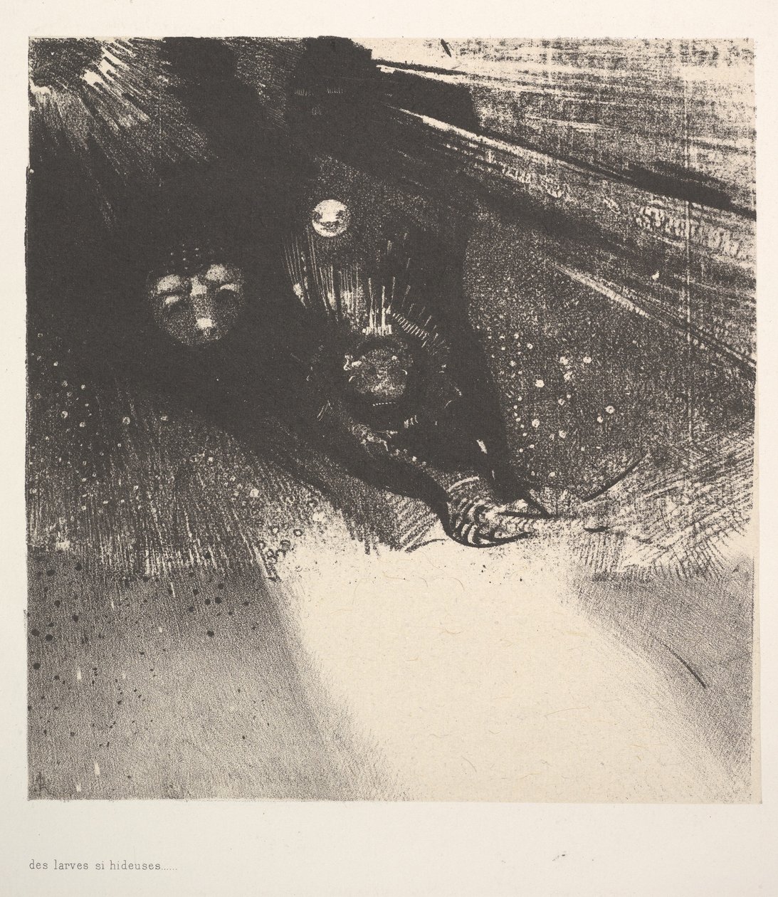Ohydne larwy, 1896. autorstwa Odilon Redon