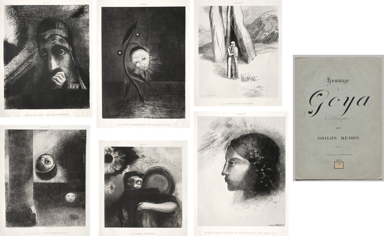 Hołd dla Goya autorstwa Odilon Redon