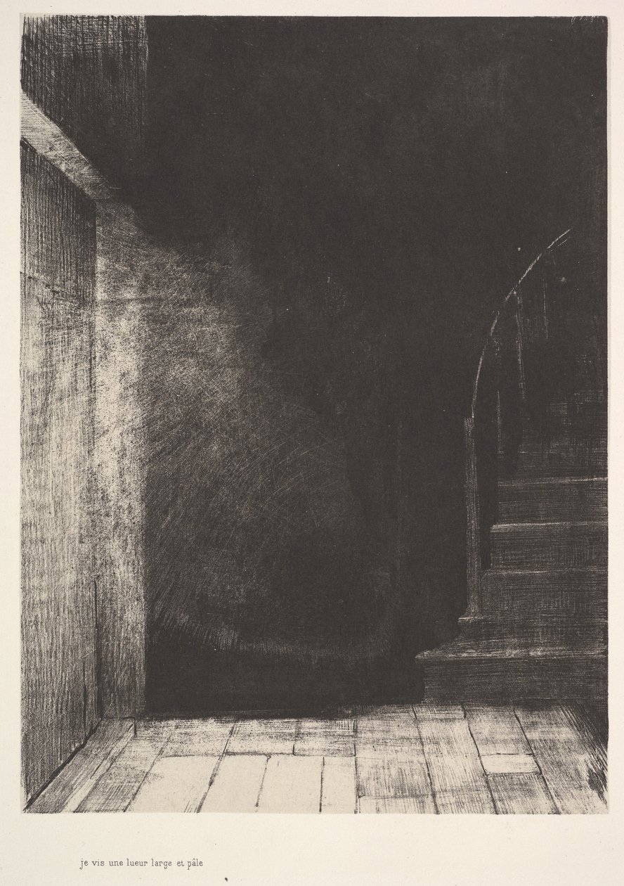 Widziałem błysk światła, duży i blady, 1896. autorstwa Odilon Redon