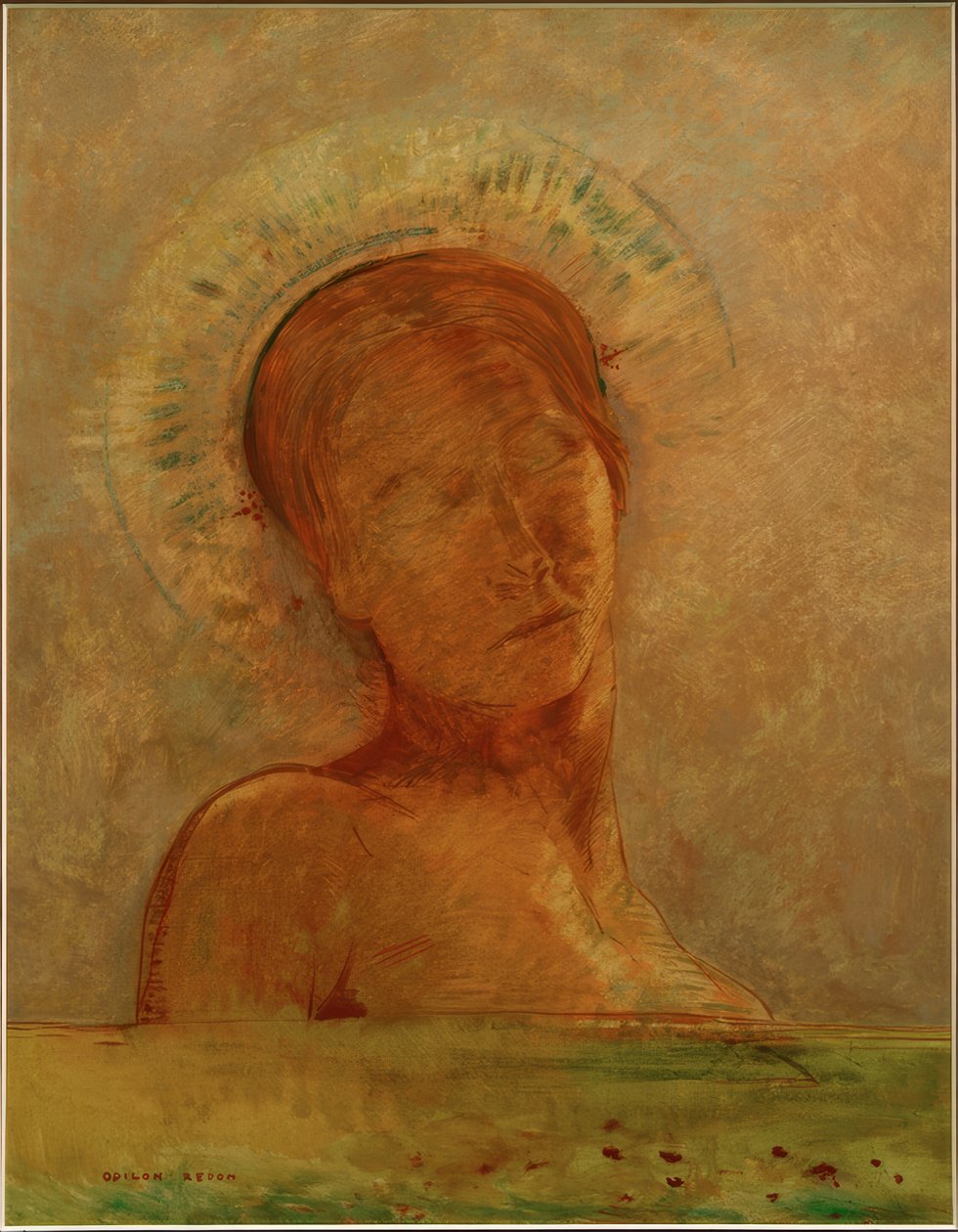 W niebie (oczy zamknięte) autorstwa Odilon Redon