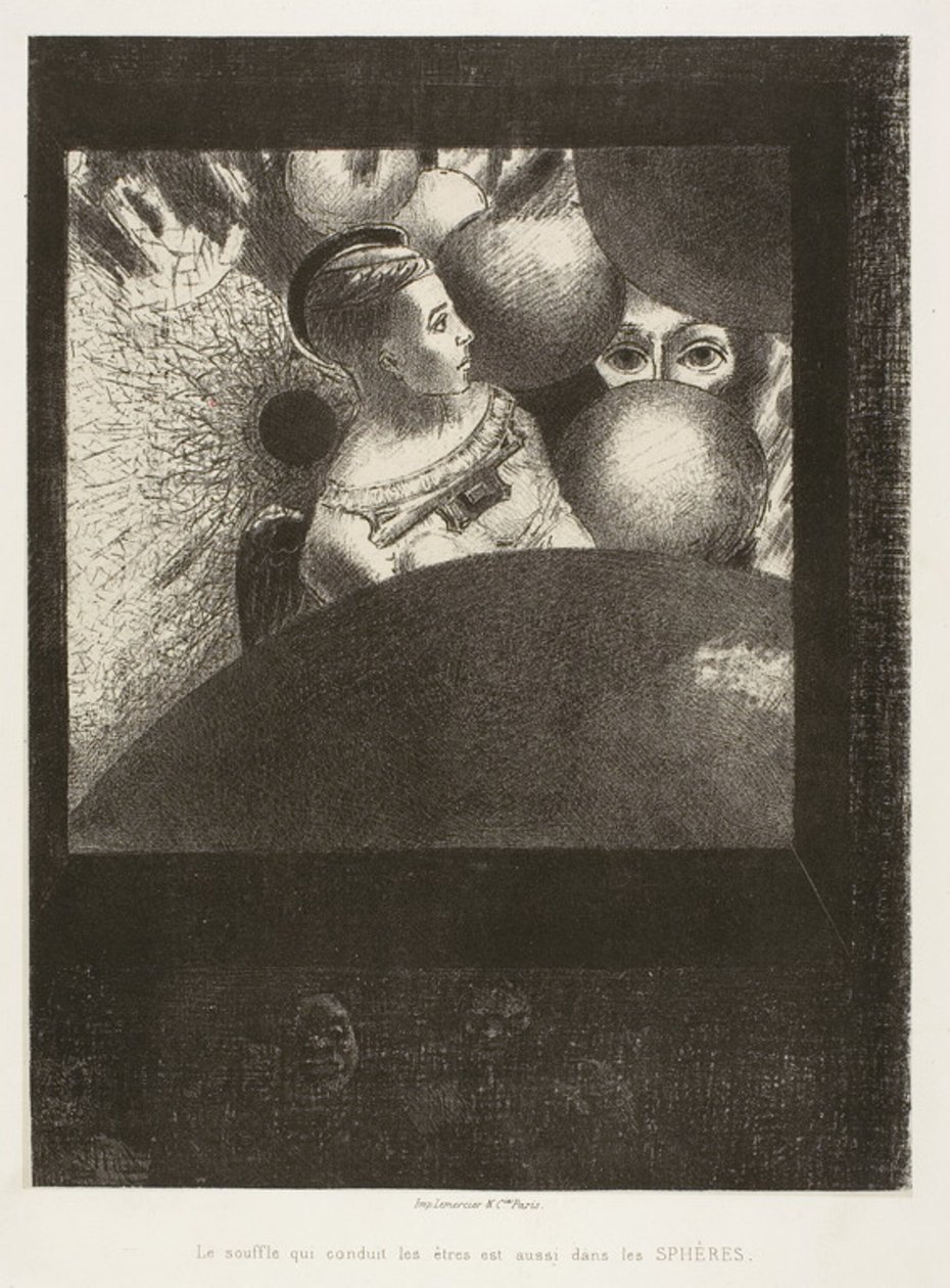 In the Spheres (The Breath Który Leads Living Creatures jest również w Spheres), płyta piąta z To Edgar Poe autorstwa Odilon Redon