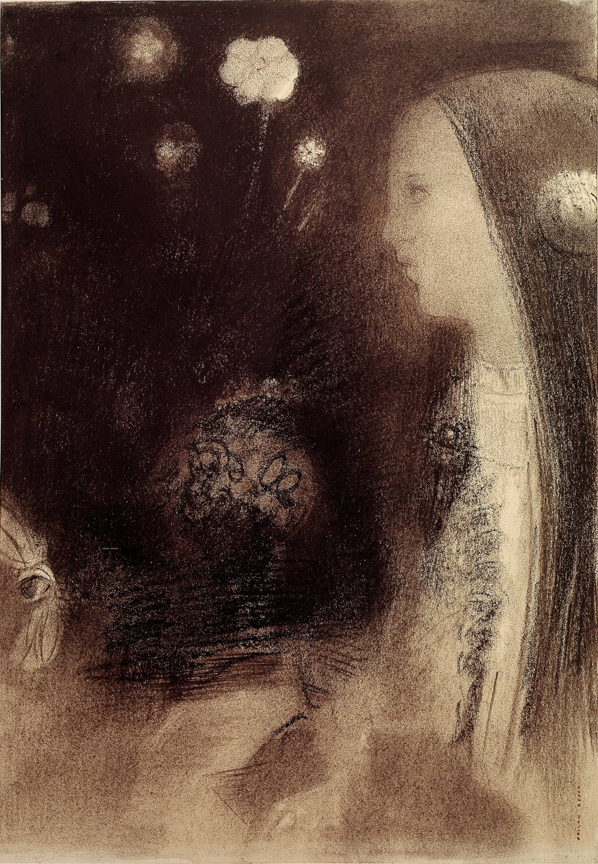We śnie Grawerowanie Odilona Redona (1840-1916) 1879 Paryż, zbiory prywatne autorstwa Odilon Redon