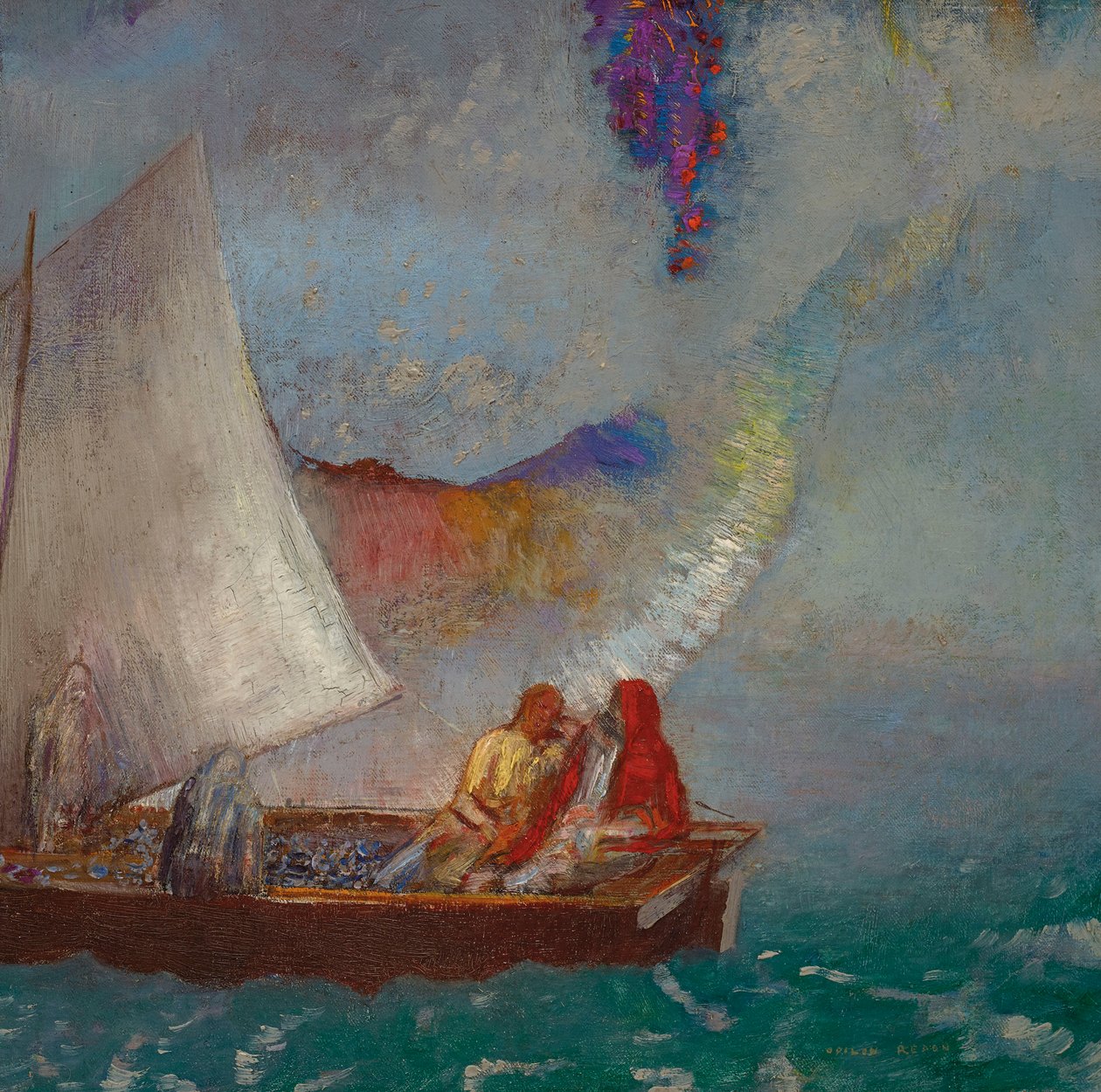 Szary Żagiel, um 1900-1904. autorstwa Odilon Redon