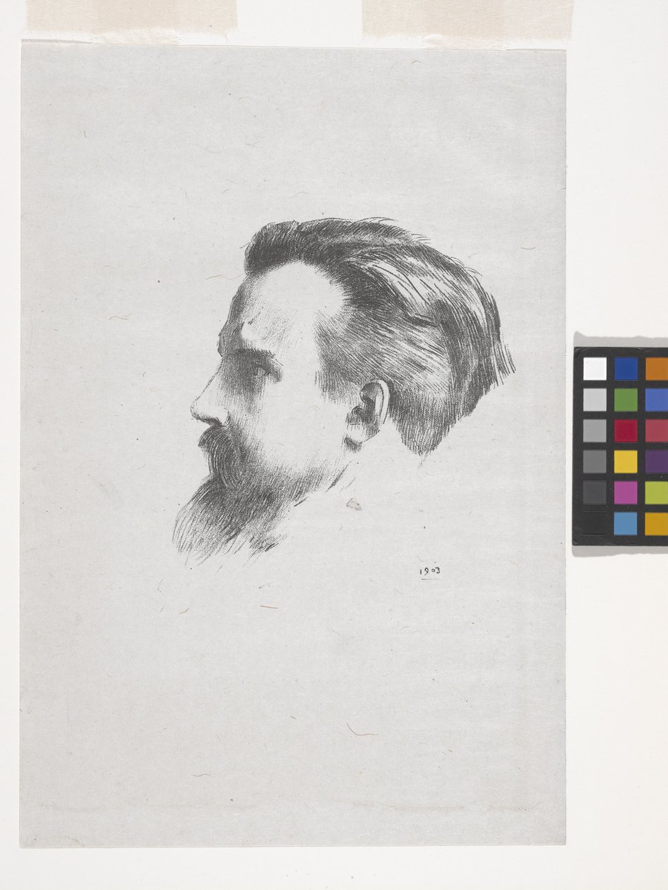 Maurice Denis (litografia sobre papel chine volant)polonês autorstwa Odilon Redon
