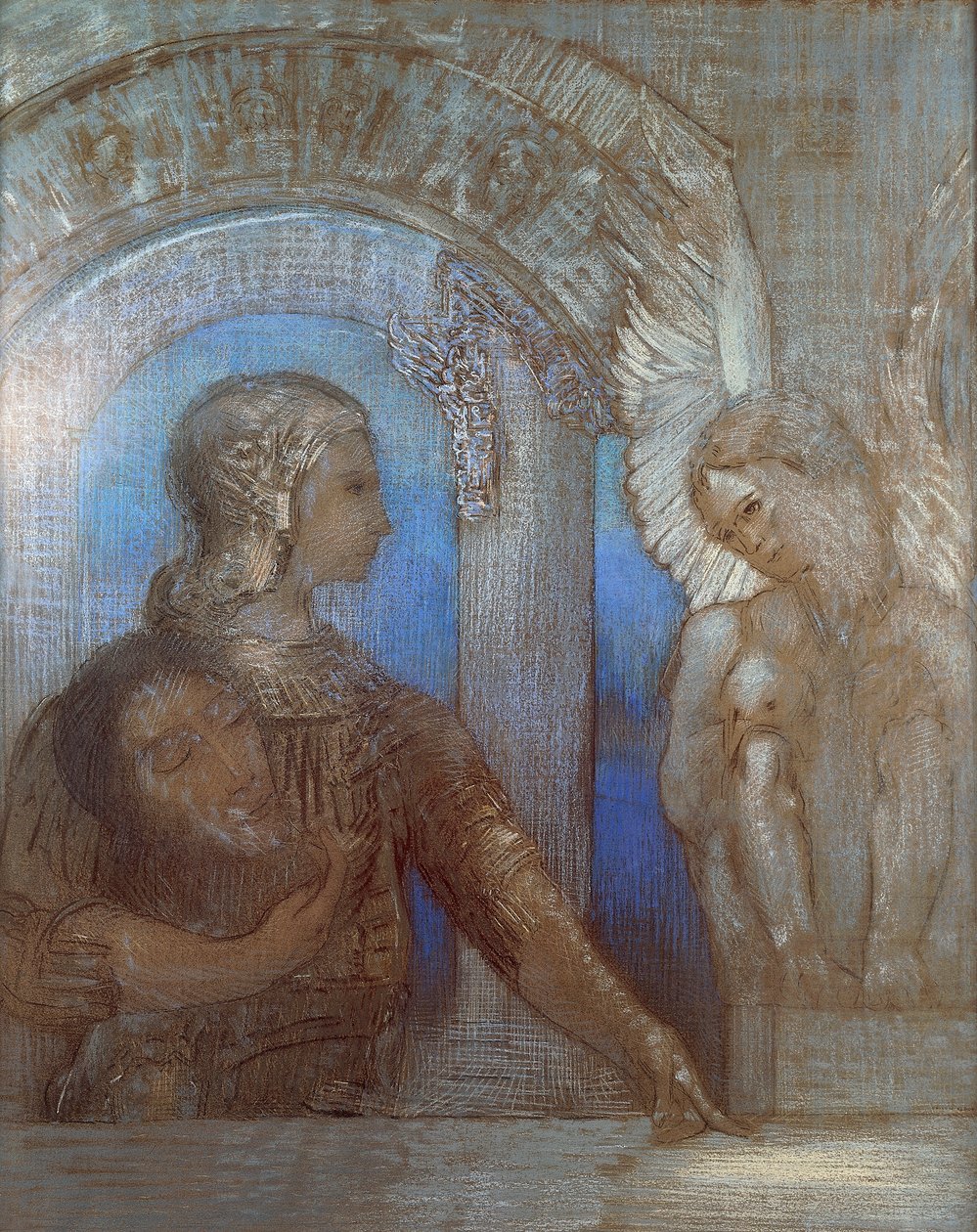Mistyczny rycerz, autor: Odilon Redon (1840-1916) autorstwa Odilon Redon