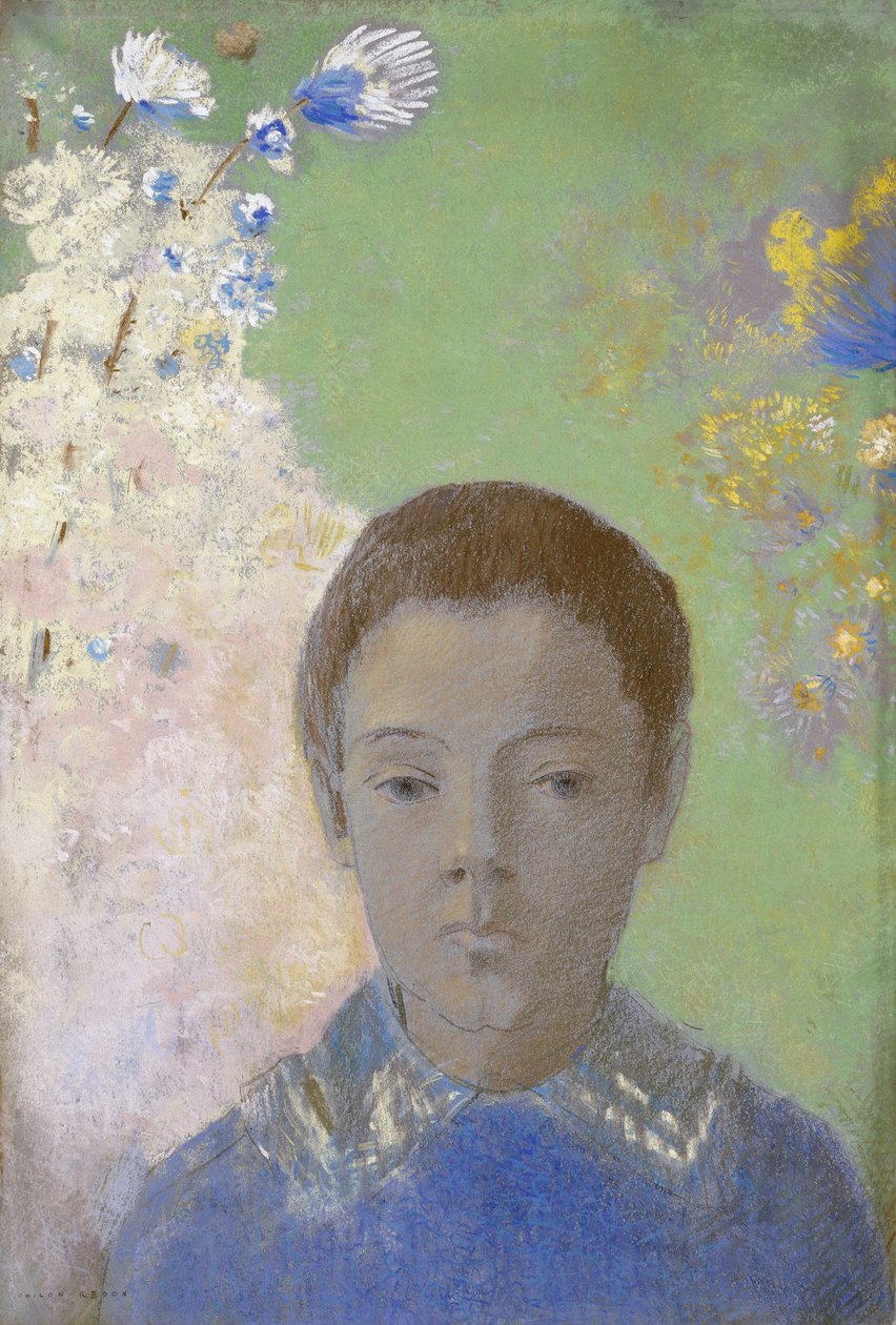 Portret Ariego Redona, ok. 1898 r. autorstwa Odilon Redon