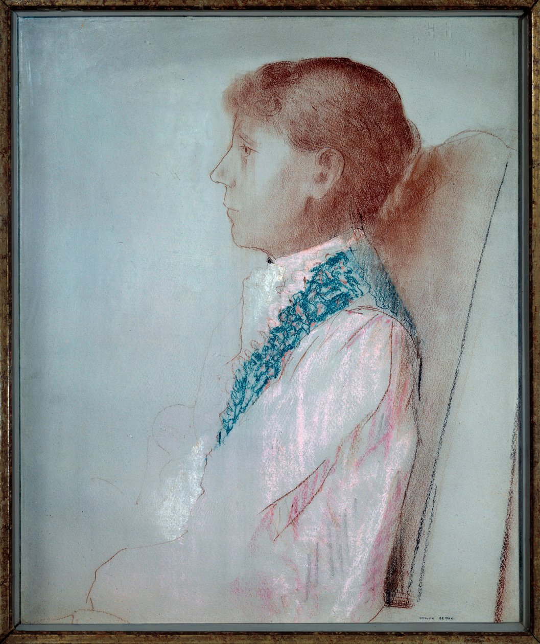 Portret Madame Odilon Redon (1853-1923) „Pastelowy obraz Odilon Redon (1840-1916) 1905 nd. 0,44x0,55 m Paryż, musee d