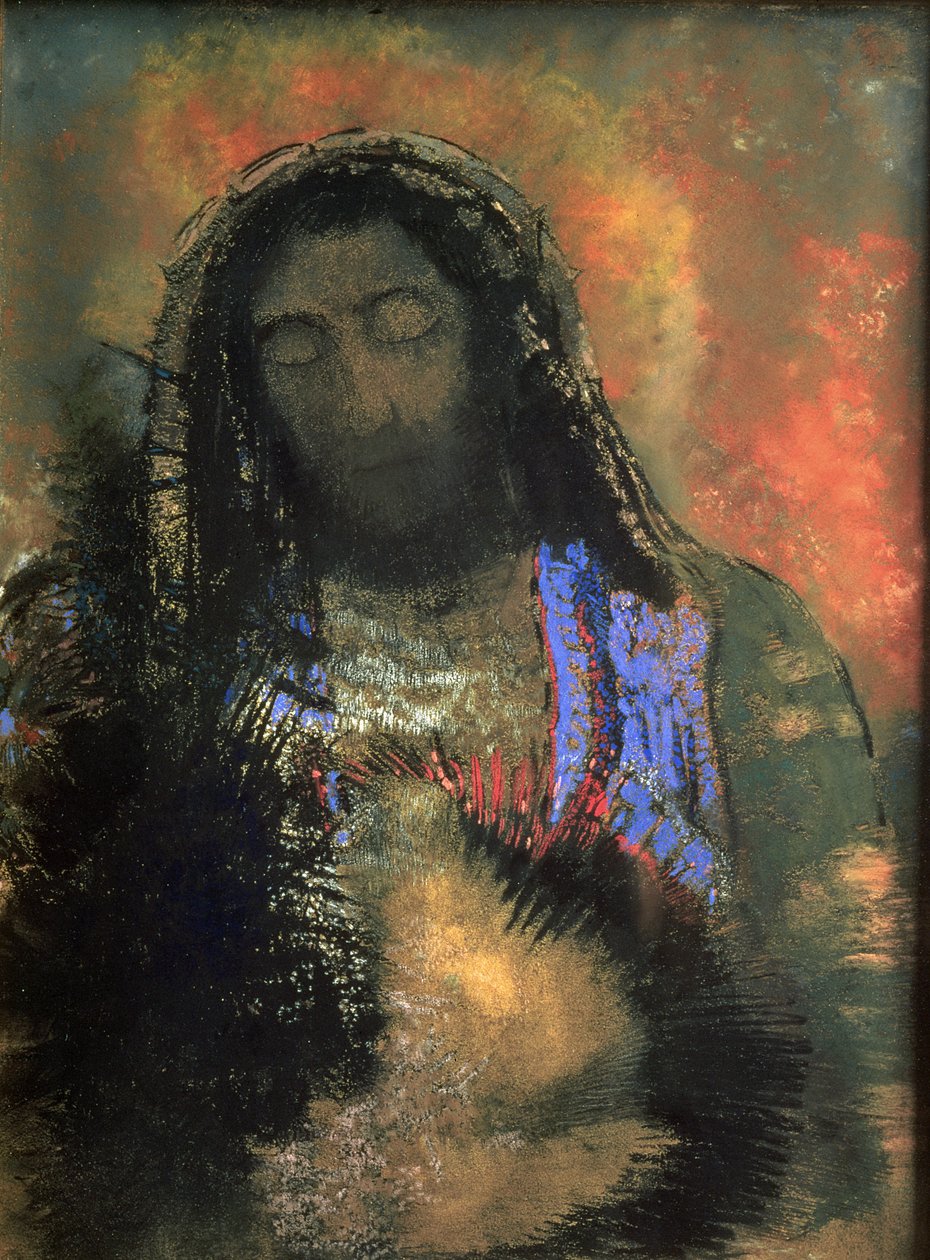 Najświętsze Serce, 1910 (pastel na papierze) autorstwa Odilon Redon