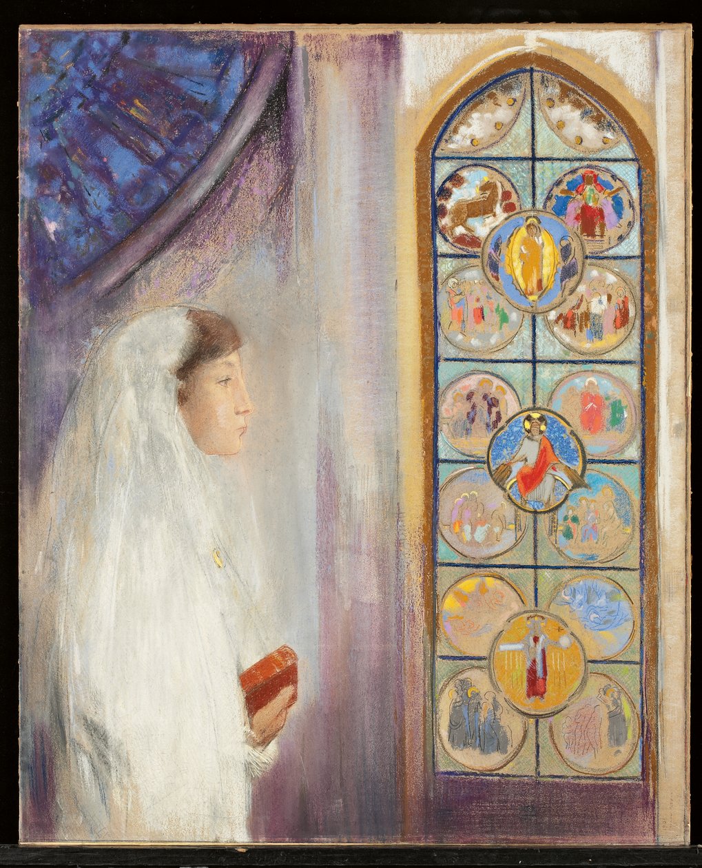 Simone Fayet w komunii autorstwa Odilon Redon