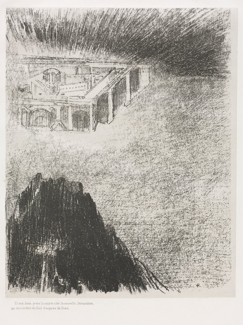 Apokalipsa św. Jana: I ja Jan ujrzałem Święte Miasto w Nowej Jerozolimie, 1899. autorstwa Odilon Redon