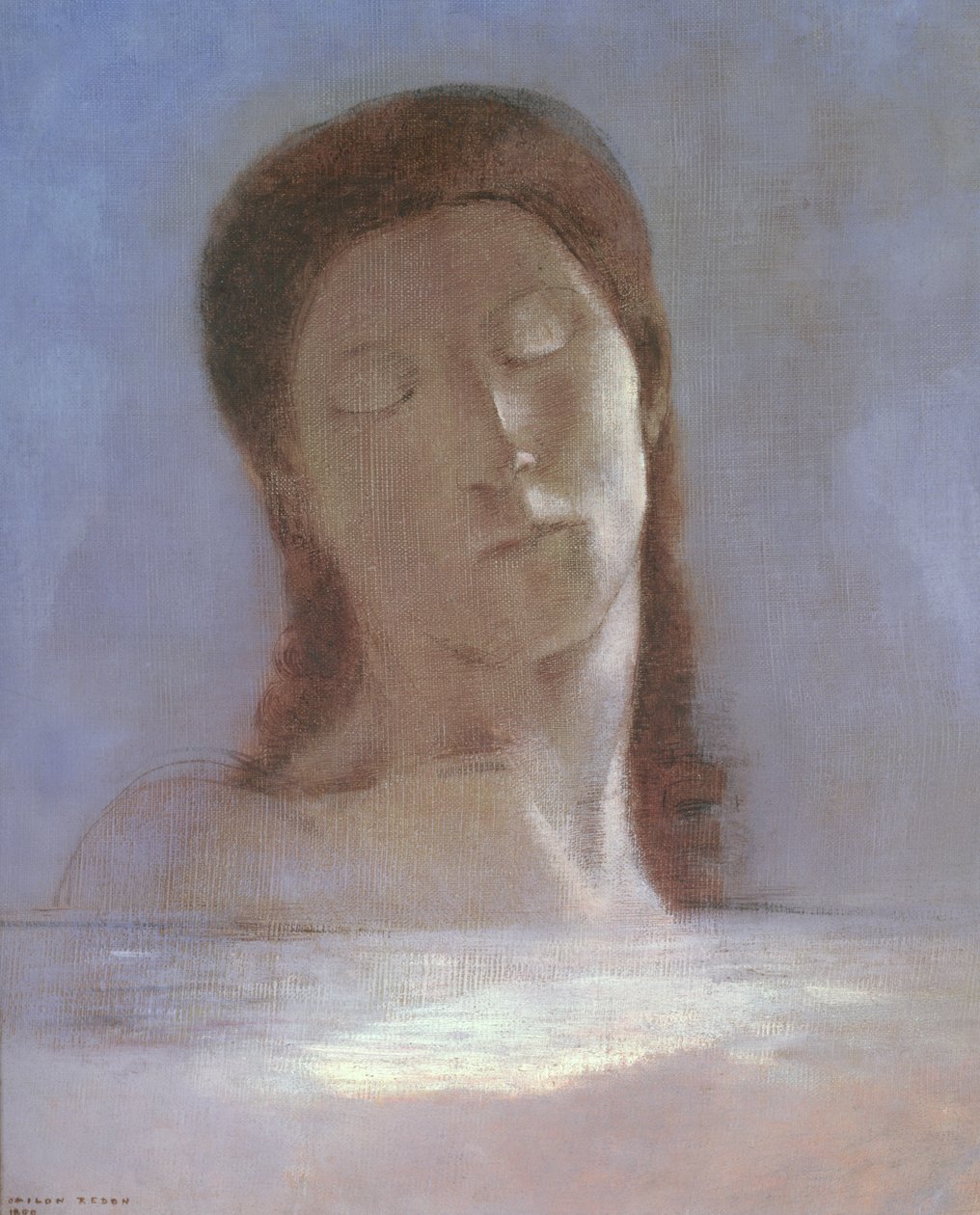 Zamknięte oczy autorstwa Odilon Redon