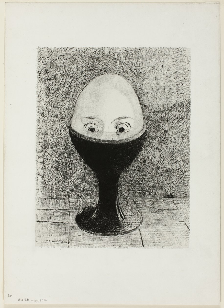 Jajko autorstwa Odilon Redon
