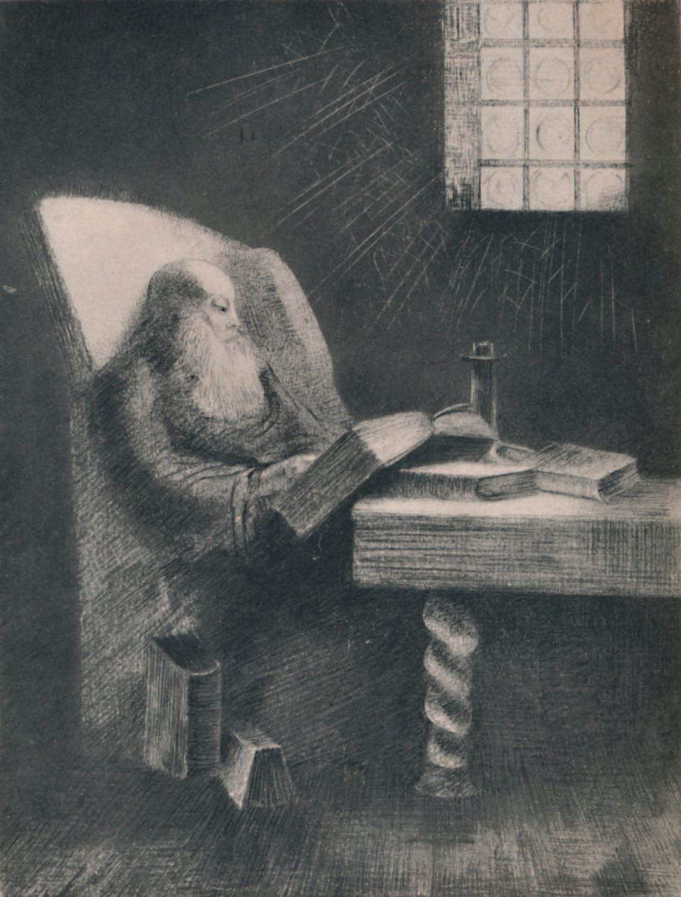 Czytelnik, ok. 1892, 1946 autorstwa Odilon Redon
