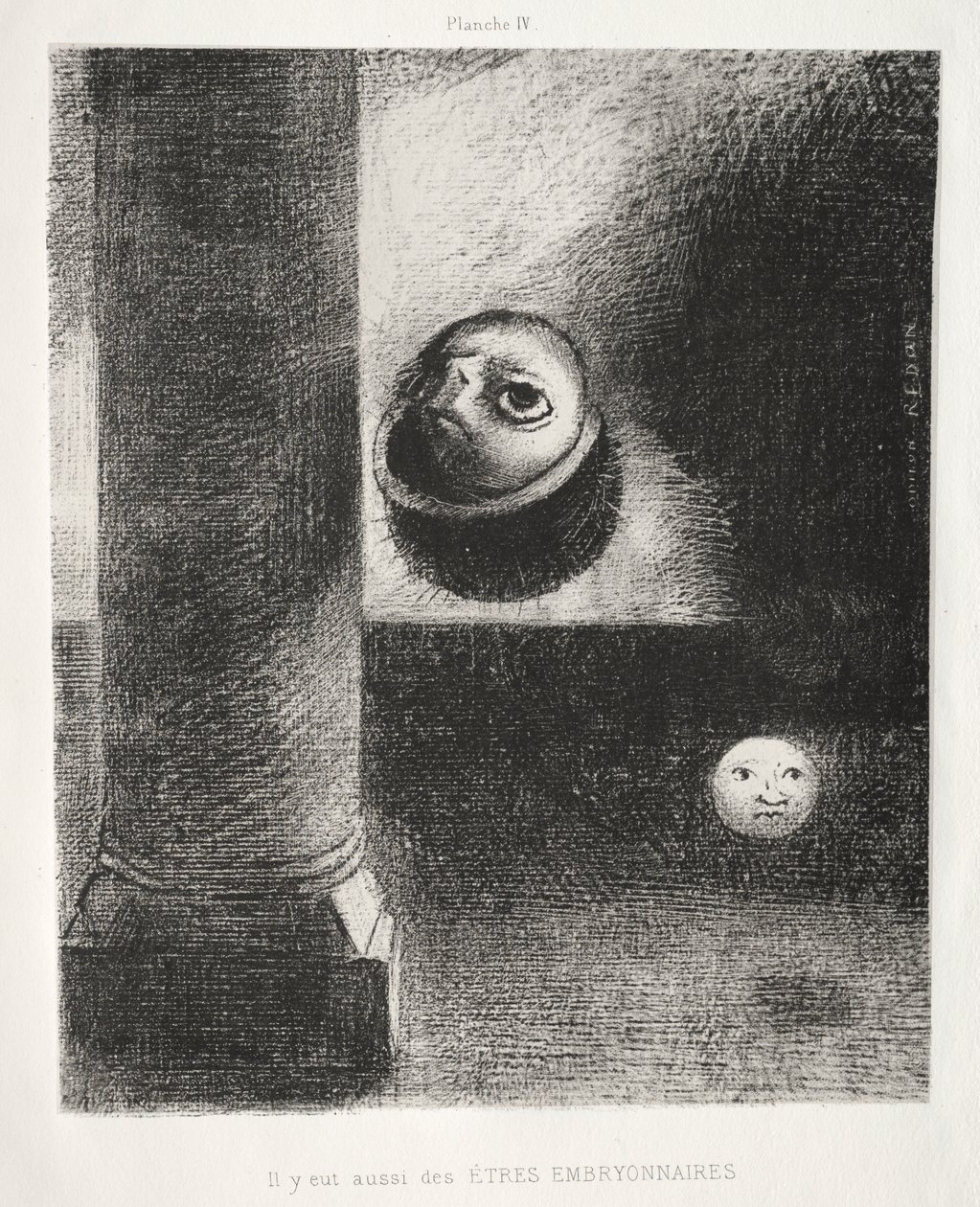 Były też istoty embrionalne autorstwa Odilon Redon