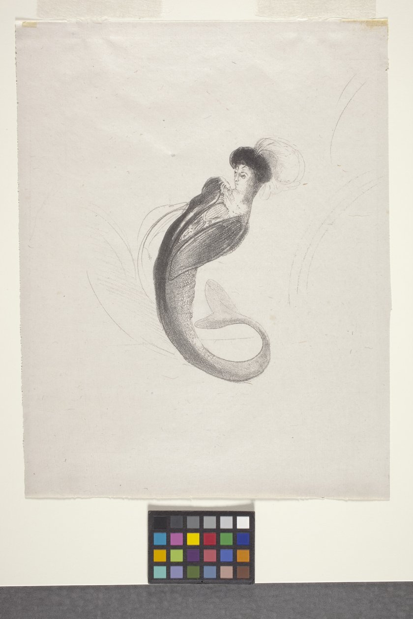 Bez tytułu (litografia na papierze chine volant) autorstwa Odilon Redon