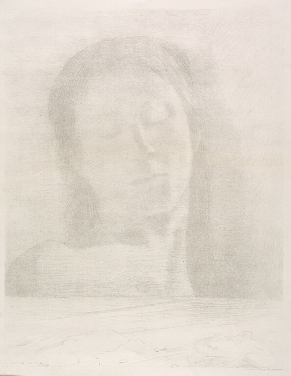Oczy zamknięte autorstwa Odilon Redon