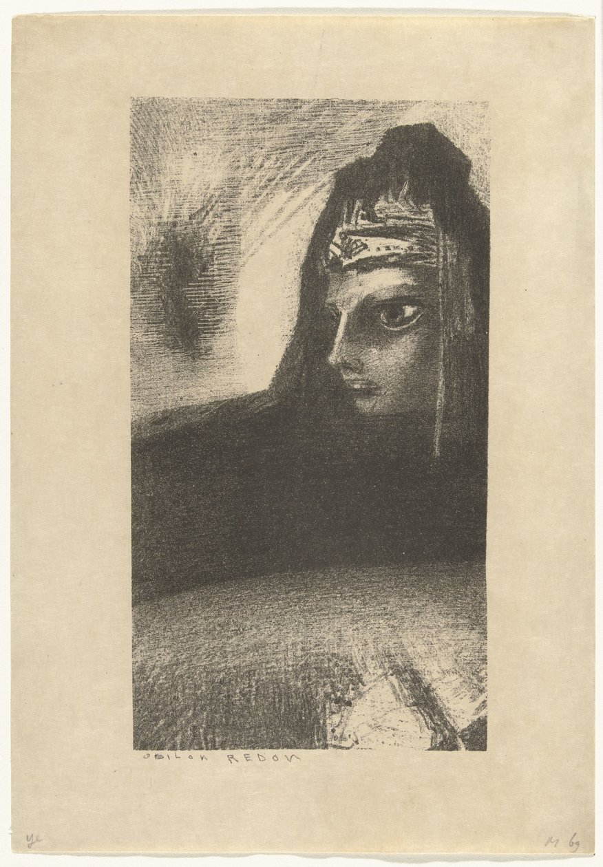 Zwarte Sfinx czarna korona autorstwa Odilon Redon