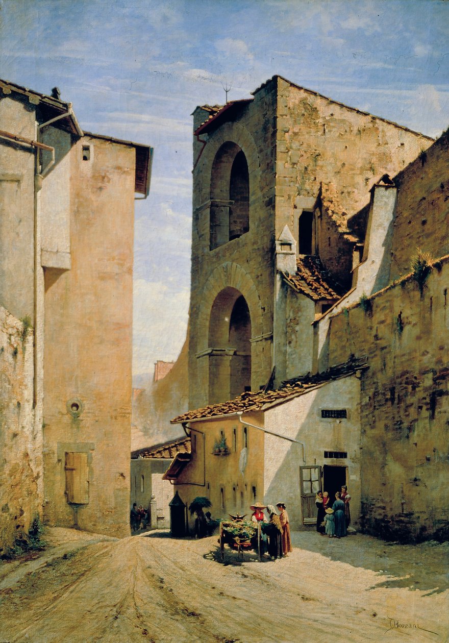 Starożytna Porta a Pinti, ok. 1880 (olej na płótnie) autorstwa Odoardo Borrani