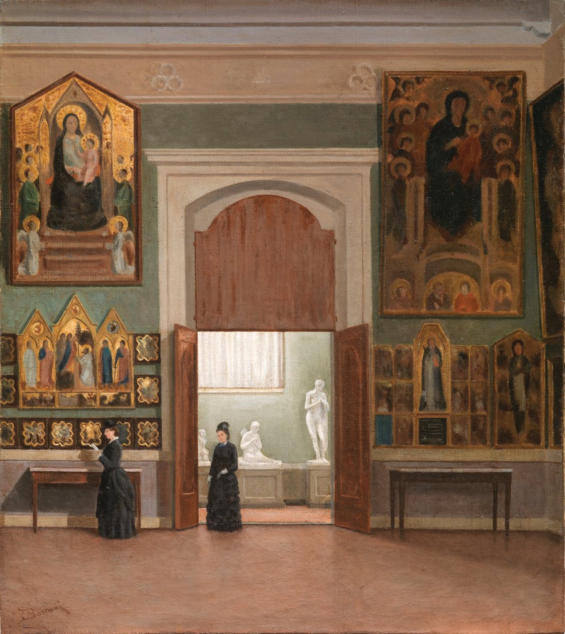 W Galerii Accademia autorstwa Odoardo Borrani autorstwa Odoardo Borrani