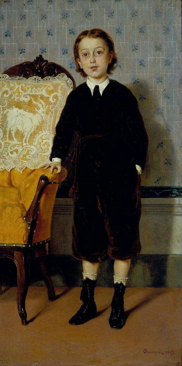 Portret dziecka autorstwa Odoardo Borrani
