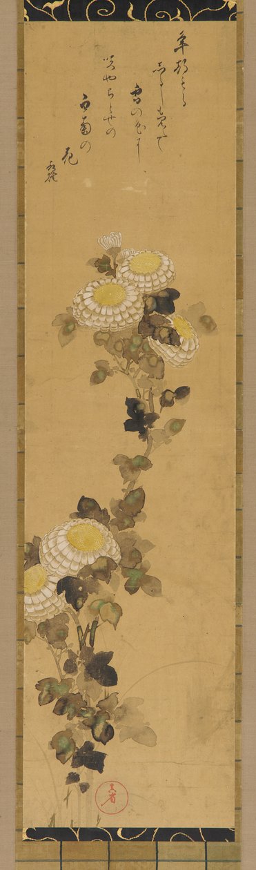 Chryzantemy, XVIII-XIX w. autorstwa Ogata Kenzan