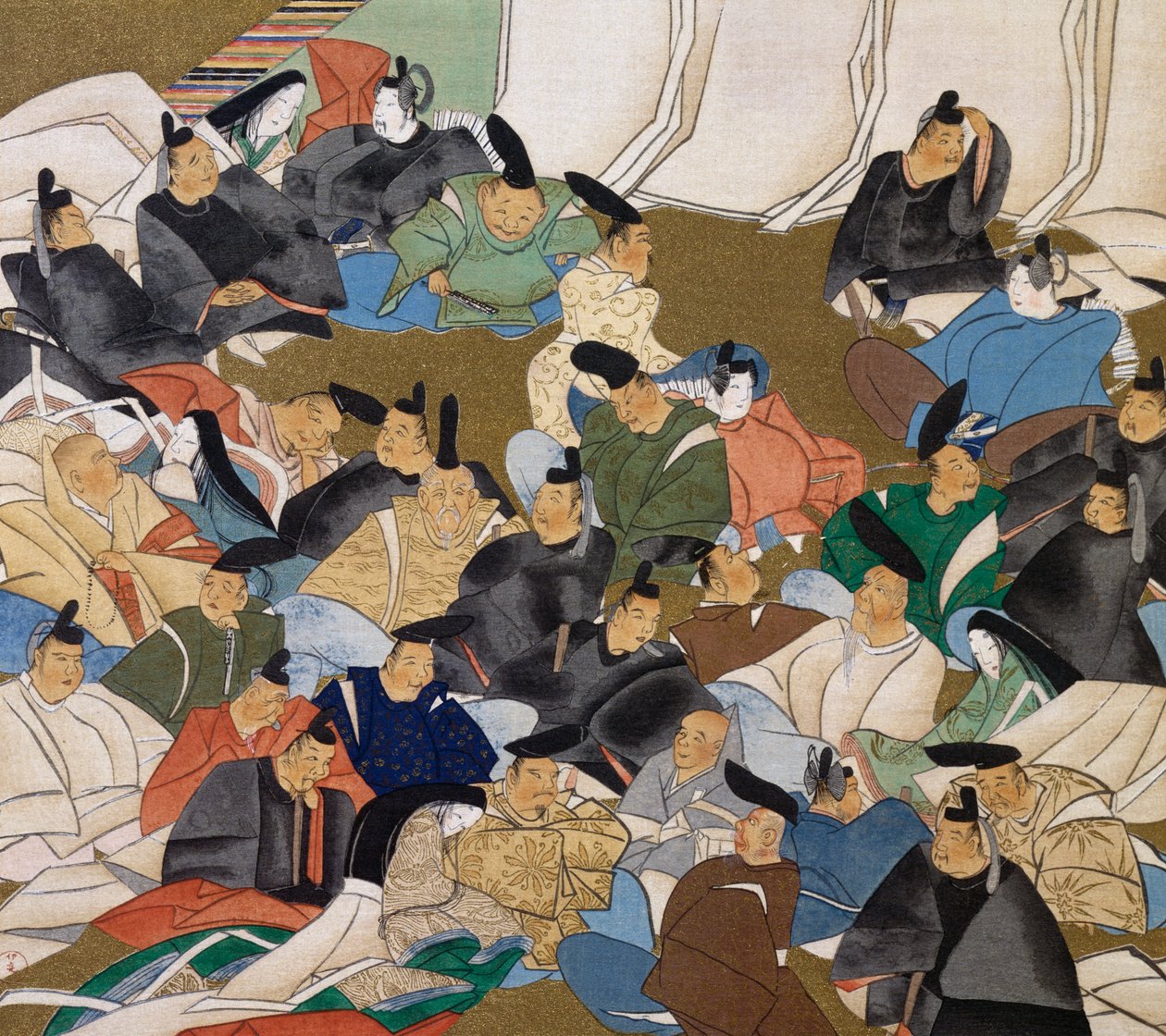36 poetów, malarstwo na papierze Ogata Korin (1658-1716), Japonia, okres Edo autorstwa Ogata Korin