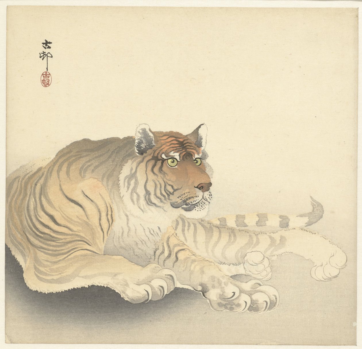 Tygrys autorstwa Ohara Koson