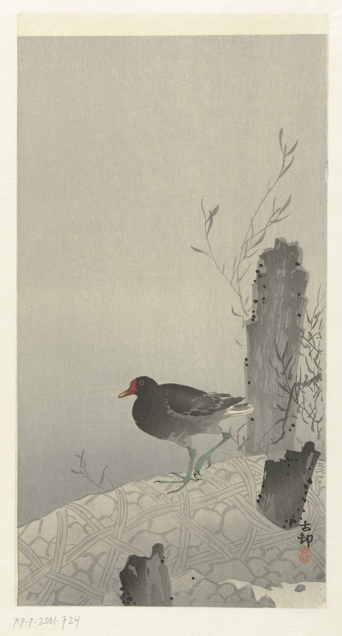 Waterhoen autorstwa Ohara Koson