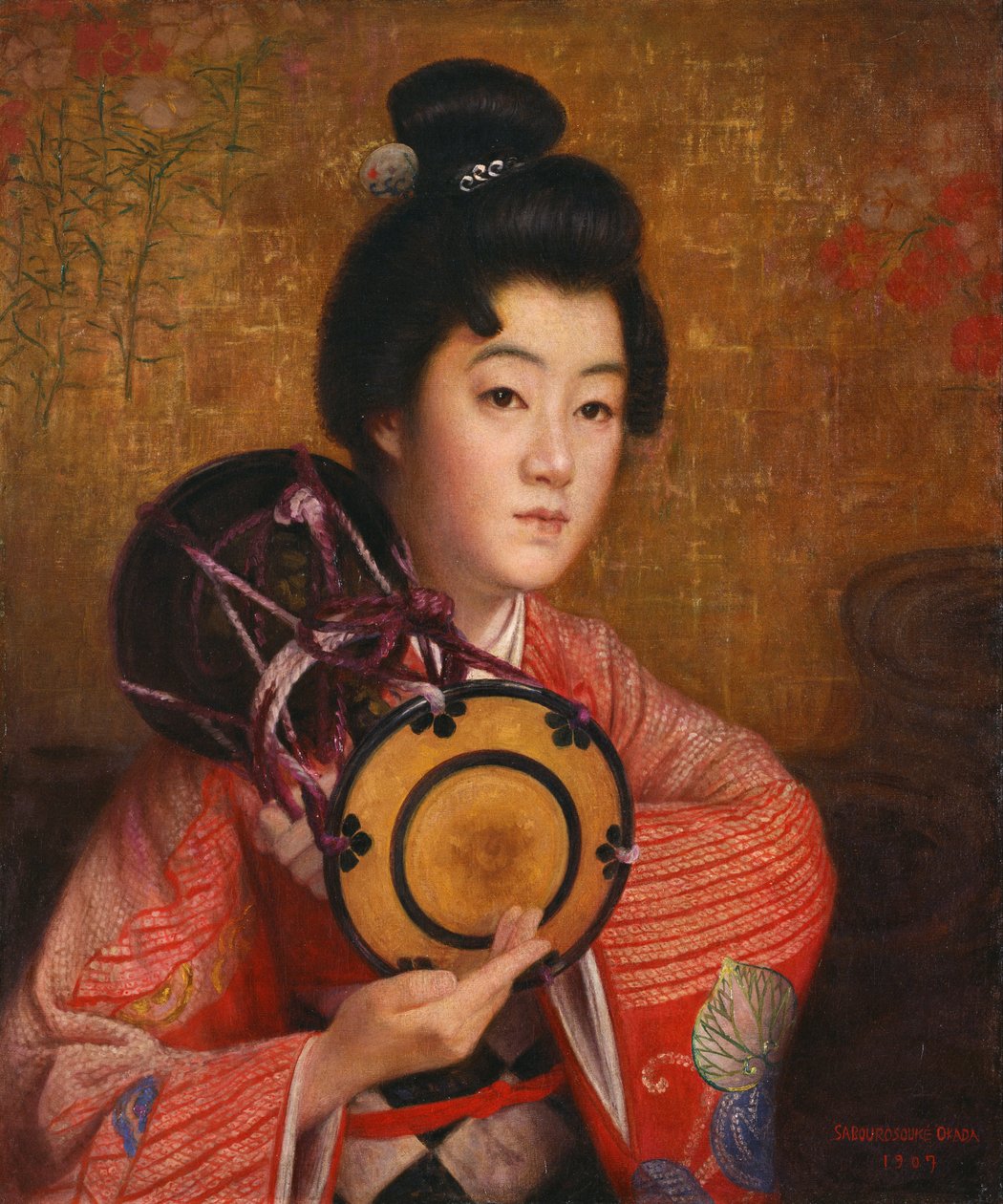 Portret damy autorstwa Okada Saburosuke