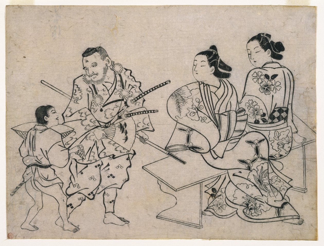 Sumizuir-e, ok. 1710 (kolorowy drzeworyt) autorstwa Okumura Masanobu