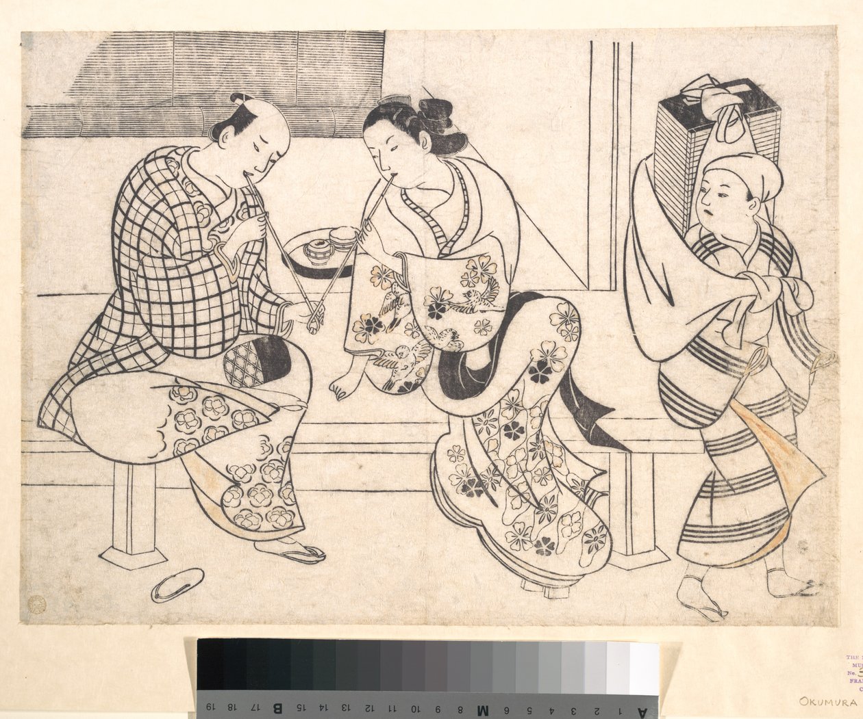 Zakochana para autorstwa Okumura Masanobu