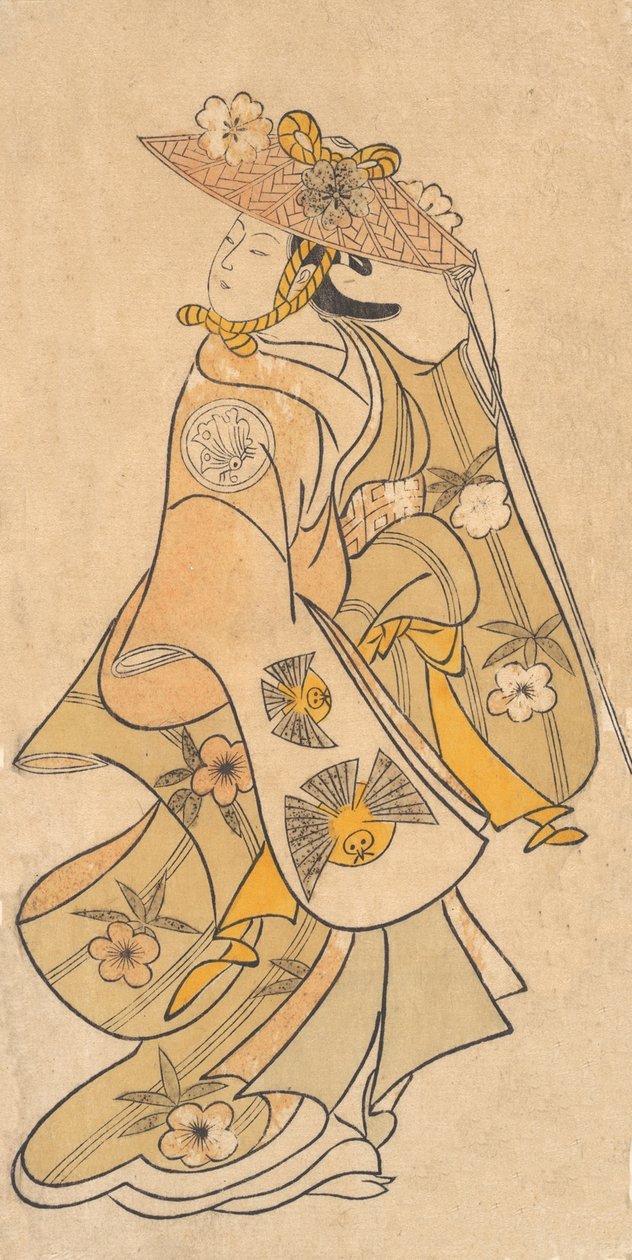 Aktor Sanjo Kantaro 1697-1763 jako kobieta, ca. 1730 r., ok. 1730 r. 1730. autorstwa Okumura Toshinobu