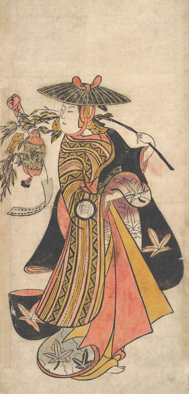 Ac i r Sanogawa Ichimatsu 1722-1763 Szkoła r Te-san wędkarstwo Tanabata Fes Chival, co? . . . , komar. 1730. autorstwa Okumura Toshinobu