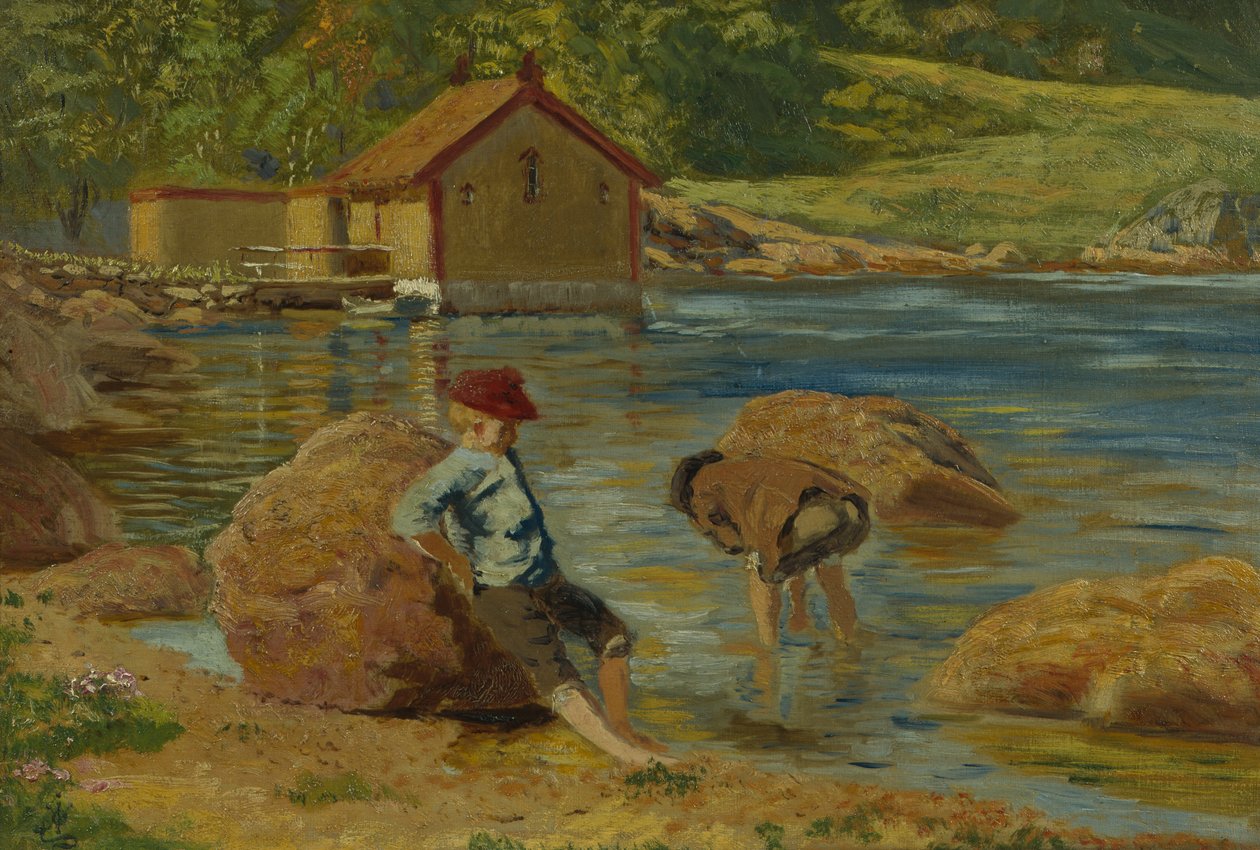 Krajobraz z leśnego fiordu autorstwa Olaf Isaachsen