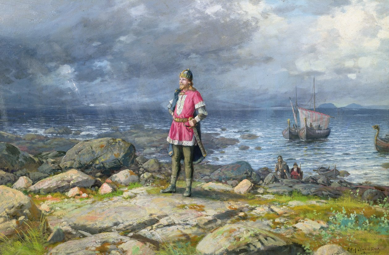 Wiking (olej na pokładzie) autorstwa Olaf Nordlien