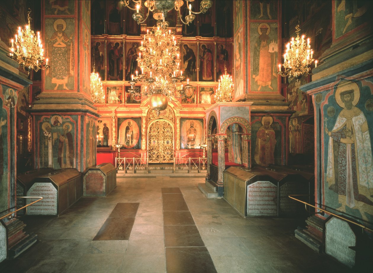 Wnętrze katedry Archanioła Michała na Kremlu moskiewskim, 1679-1681 autorstwa Old Russian Architecture