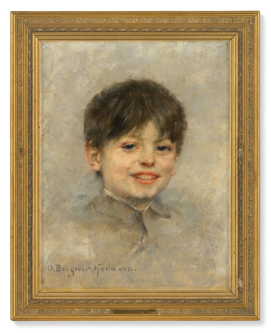 Portret chłopca (olej na płótnie) autorstwa Olga Beggrov Hartmann